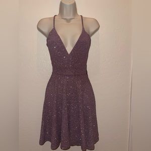Champagne pink sparkly dress